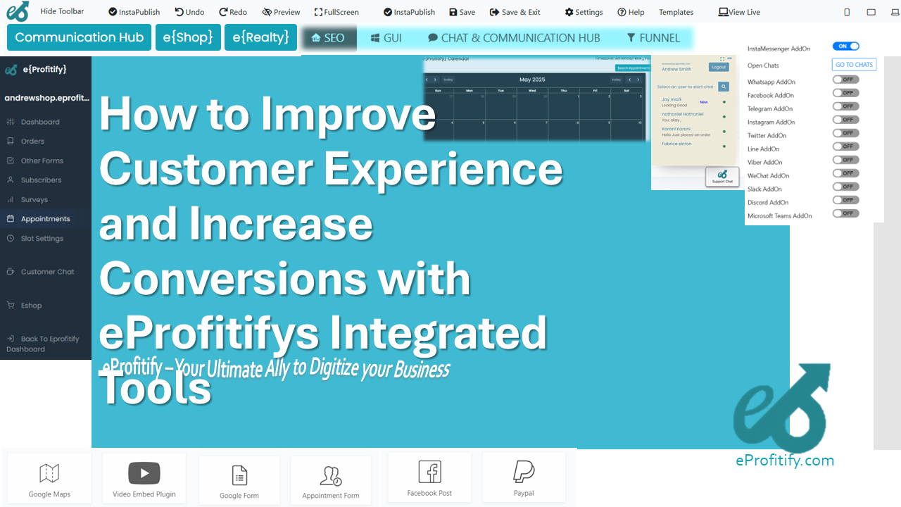 How to Improve Customer Experience and Increase Conversions with eProfitifys Integrated Tools